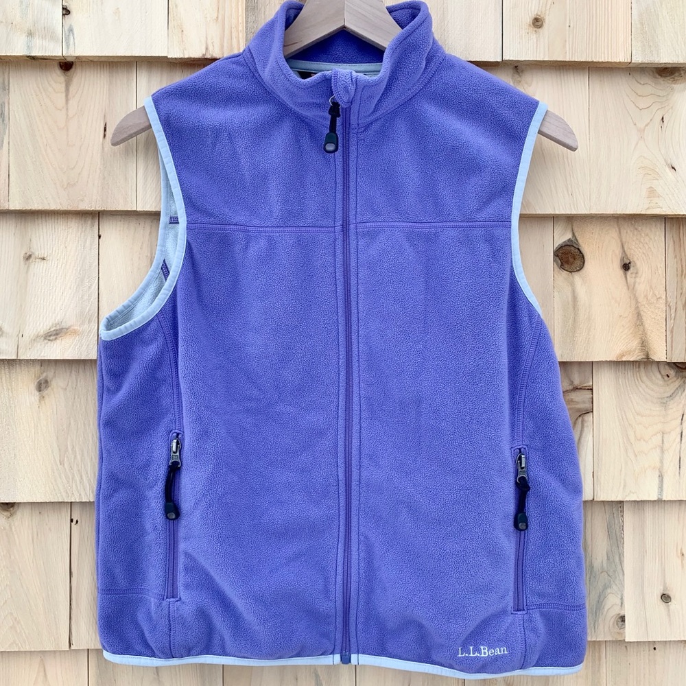 Women’s LL Bean Purple Fleece Vest-M